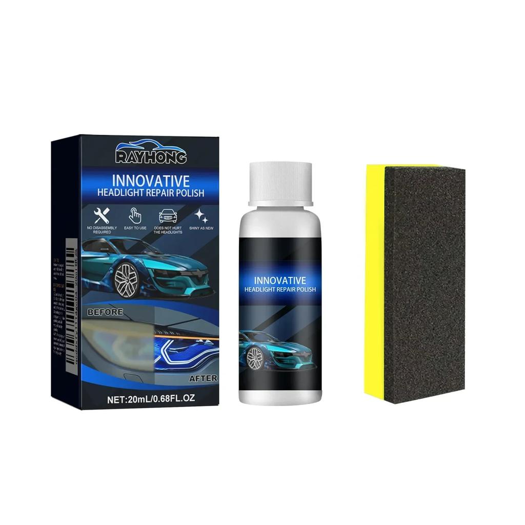 Car Headlight Restoration Crystal Oxidation Yellowing Repair Refurbishment Lens Headlight Polishing Refurbishing Kit Tools