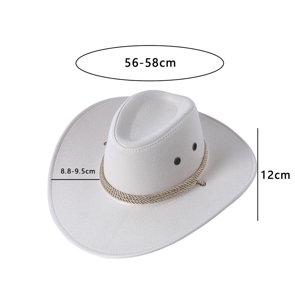 Chapeau de cowboy western vintage pour hommes et femmes, casquette de soleil à large bord, style gentleman, jazz, cowgirl