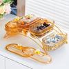 Elegant Compartmentalized Fruit & Snack Display Plate for Living Room & Tea Time