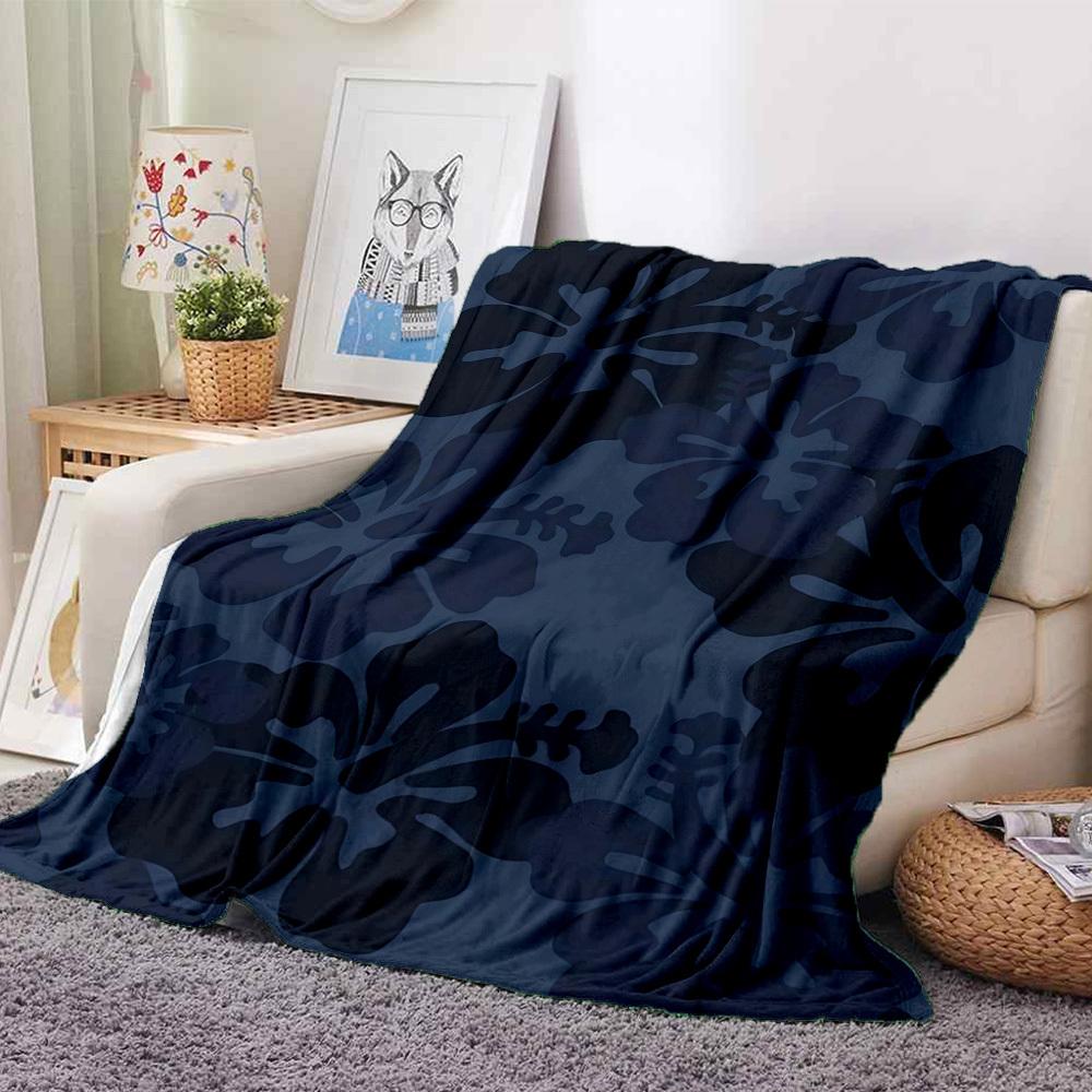1pc Hibiscus Pattern Blanket Warm, Cozy, And Soft, Suitable for Sofas, Beds, Cars, And Office Use.Perfect for Camping And Travel, Making It a Great Gi