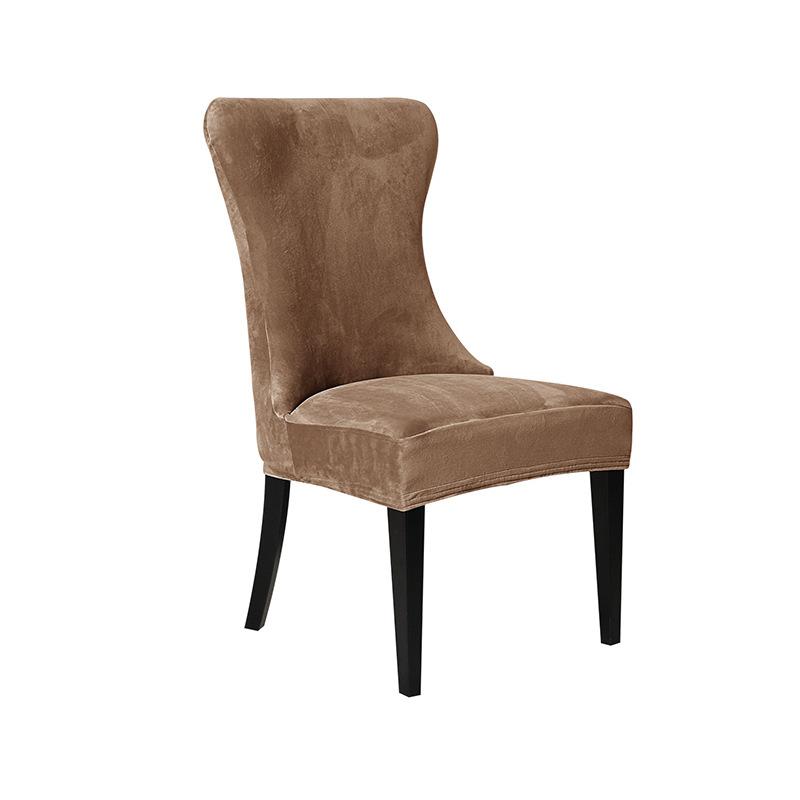 

1PC Silver Fox Velvet High Back Curved Chair Covers Seamless Non-Slip Durable Protectors for Home Office Furniture 1PC