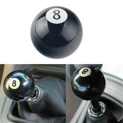Pomo de cambio redondo de billar de 8 bolas, negro, acrílico, Manual, pomo de cambio de marchas