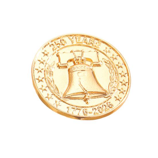 250th Anniversary Brooch Pin Commemorative Medal National Flag Brooch 3D Relief Liberty Bell Stars Stripes Enamel Pin Jewelry
