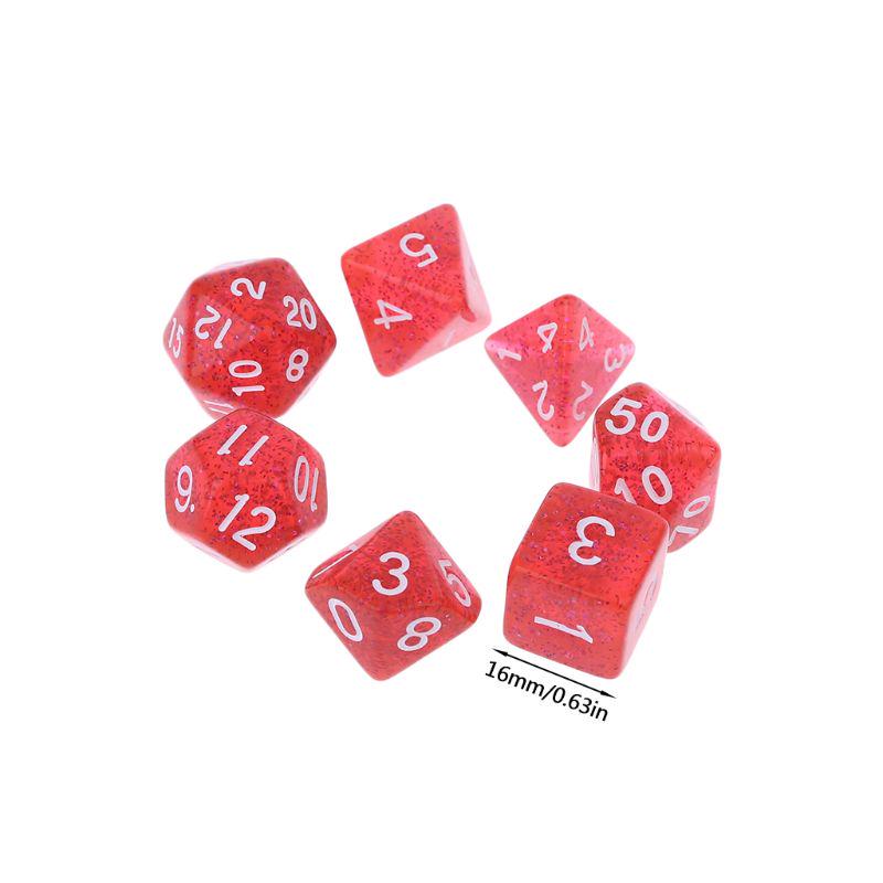 Xzbnwuviei 7pcs Sided Dice D4 D6 D8 D10 D12 D20 Dungeons & Dragon D&D RPG Poly Table Board Game Set Xzbnwuviei 7pcs Sided Dice D4 D6 D8 D10 D12 D20 Dungeons & Dragon D&D RPG Poly Table Board Game Set