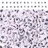 100/Bag Diy Black And White English Acrylic Letter Beads Handmade Bracelets Necklaces Beaded Accessories