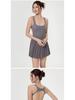 Women's Quick-Dry Pleated Tennis Dress – Backless, Tight-Fit, Anti-Exposure for Training, Running & Fitness.