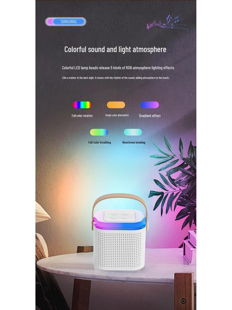 CrossY1 Wireless Bluetooth Subwoofer Speaker with Outdoor Handheld Portable Audio and Built-in Microphone