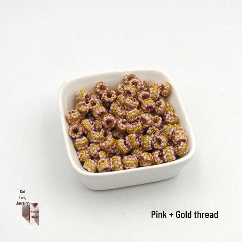 Yingluo Pineapple Knot Button Hand-Woven DIY Accessories Kit for Bracelets and Necklaces