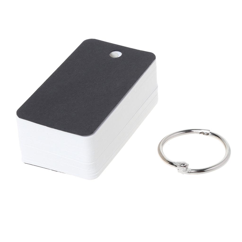 

Простая картонная обложка DIY Index, пустая бумажная карта, блокнот, закладка, кольца для переплета чёрный