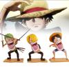 One Action Piece Figure 3pcs Character Toy Luffy Zoro Sanji Desktop Decoration