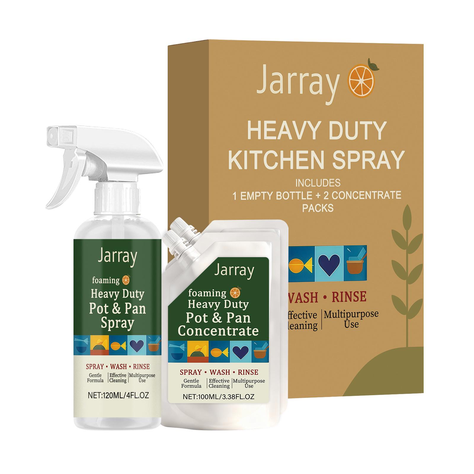 Jarrary Kitchen Cleaning Set: Daily Degreaser & Stain Remover – Gentle, Convenient, Fresh.