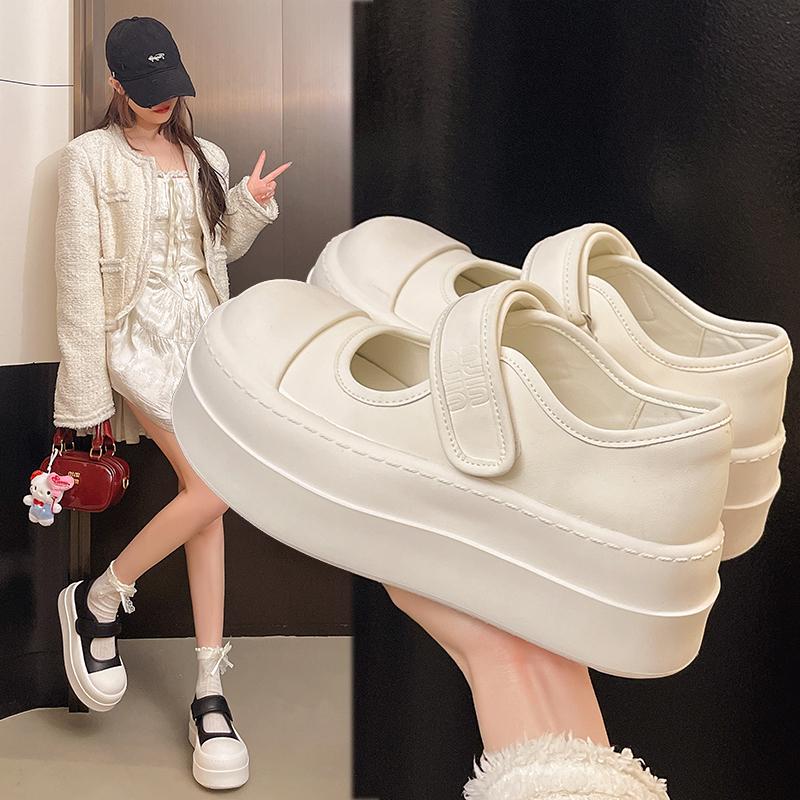 Fashion New Uniform Canvas Shoes Female Hong Kong Taste Niche Retro Big Head Shoes College Style Student Women's Shoes