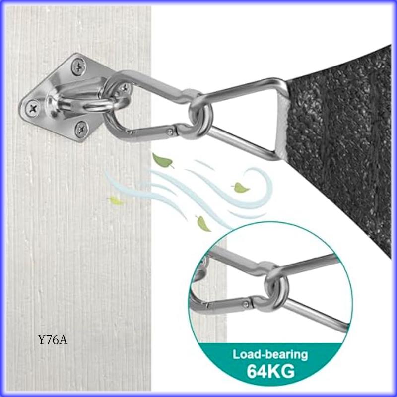 

Good-6Inch Sun Shade Sail Hardware Kit For Rectangle & Triangle Shade Sail Installation, Stainless Steel Fixing Accessories