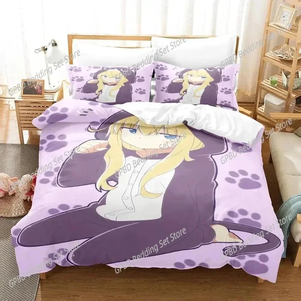 Stampa 3D Anime Gabriel Dropout Set Biancheria da Letto Camera da Letto Morbido Moderno Copriletto Confortevole Morbido Copripiumino Confortevole Copripiumino e Federa