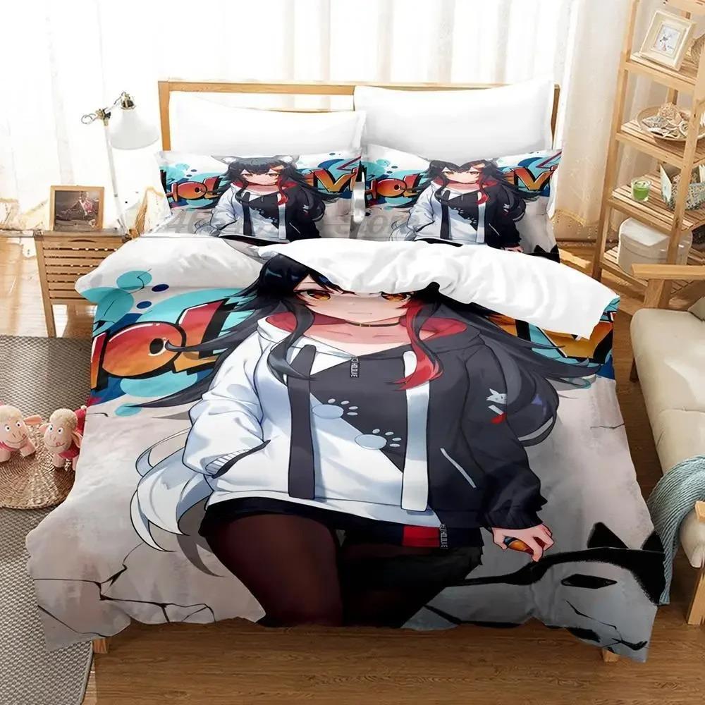 3D Tisk Anime Kawaii Dívky Ōokami Mio Ložní Sada Jednolůžko Dvojlůžko Plná Queen King Size Sada na Postel Dospělý Dítě Ložnice Sady Povlečení