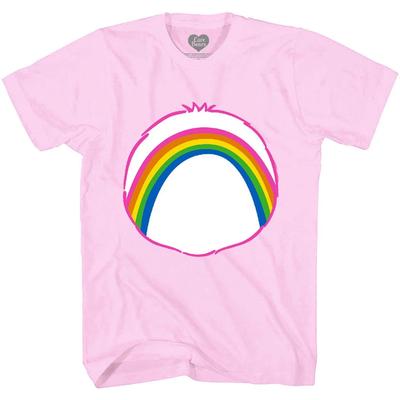 Costume Maglietta 100% Cotone Uomo Care Bears Cheer Bear Distintivo sulla Pancia Top