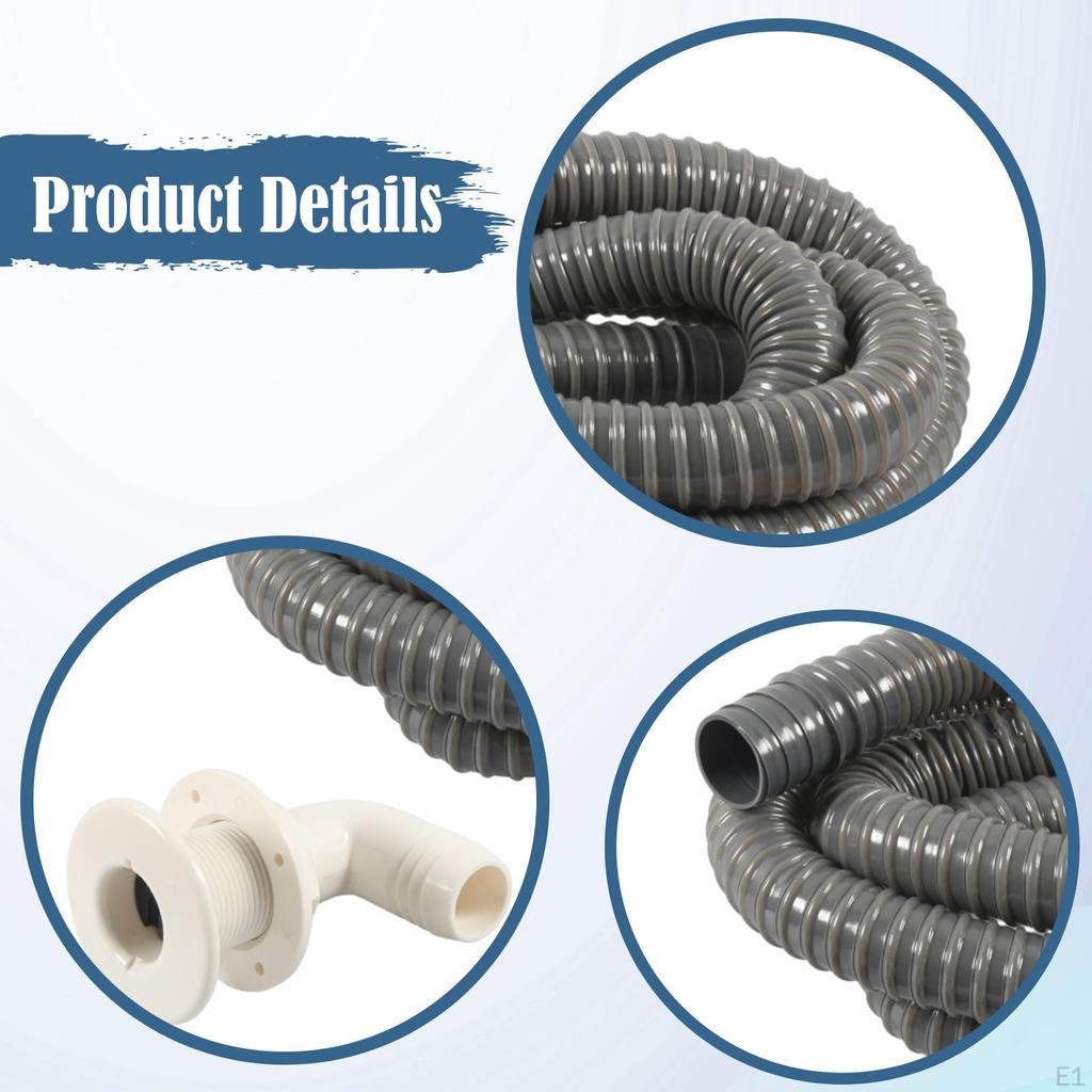 Bilge Pump Hose Installation Kit Marine Thru Hull Fitting Plumbing Screws Clamps PP