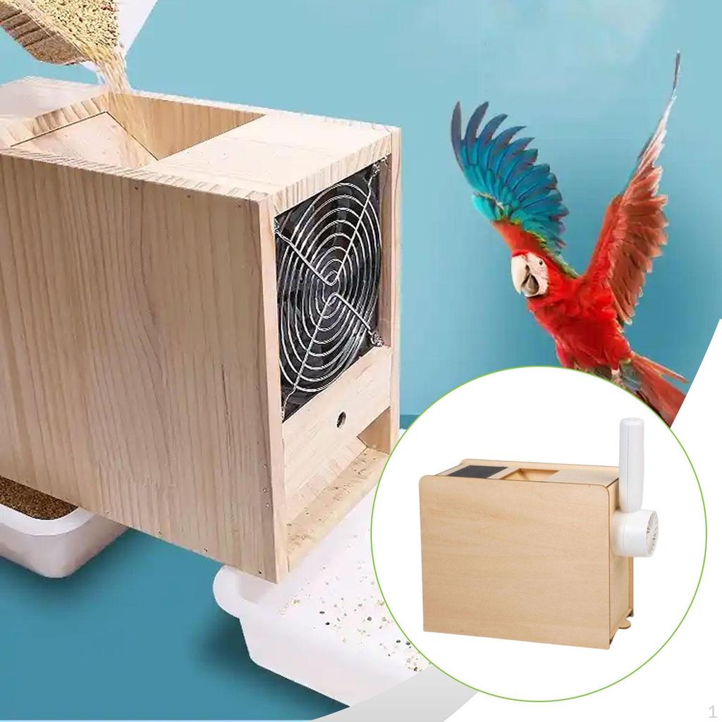 Millet Husk Separator Birds Food Blowing Machine Cleaning Thrower Grain Winnower Wind Sheller for