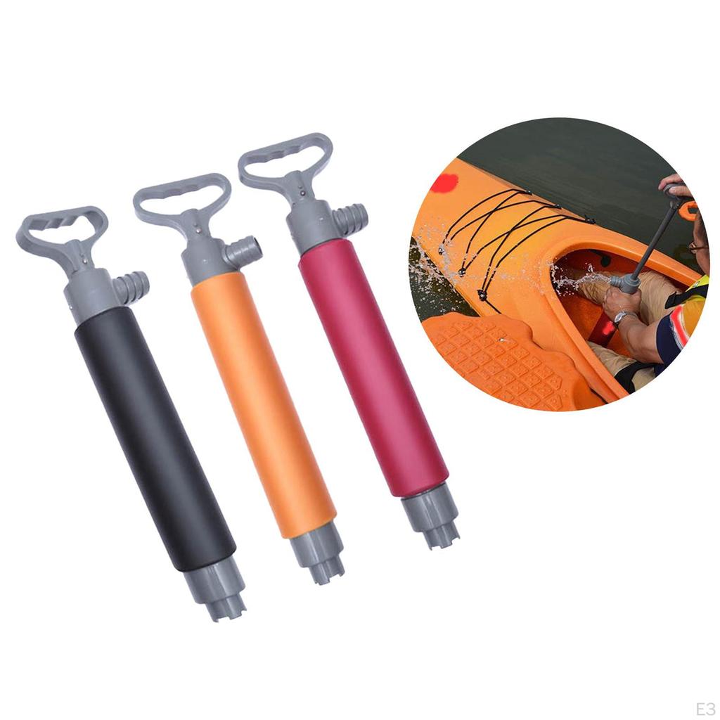 Bomba de Mão para Caiaque 46cm Flutuante Acessórios para Barco de Porão Emergência Canoa com Mangueira para Exterior