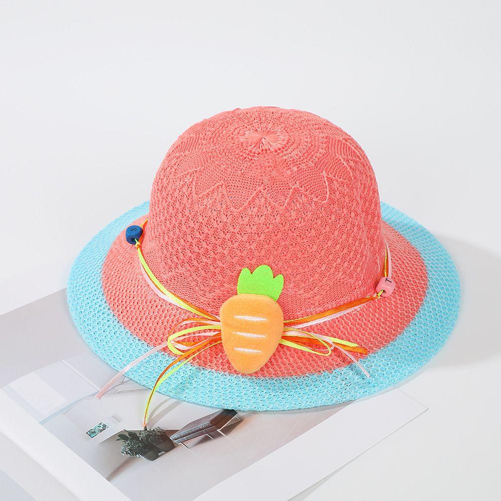 Strawberry Hat Cartoon Carrot Beach Sunscreen Fashion Children's Travel Summer Cool Hat