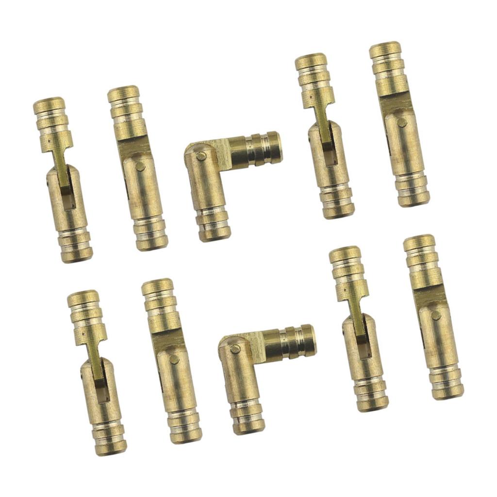 10 Pieces Invisible Brass Barrel Hinges Compact Versatile Brass Furniture Hinges for Jewelry Boxes Music Boxes Gift Box Hardware