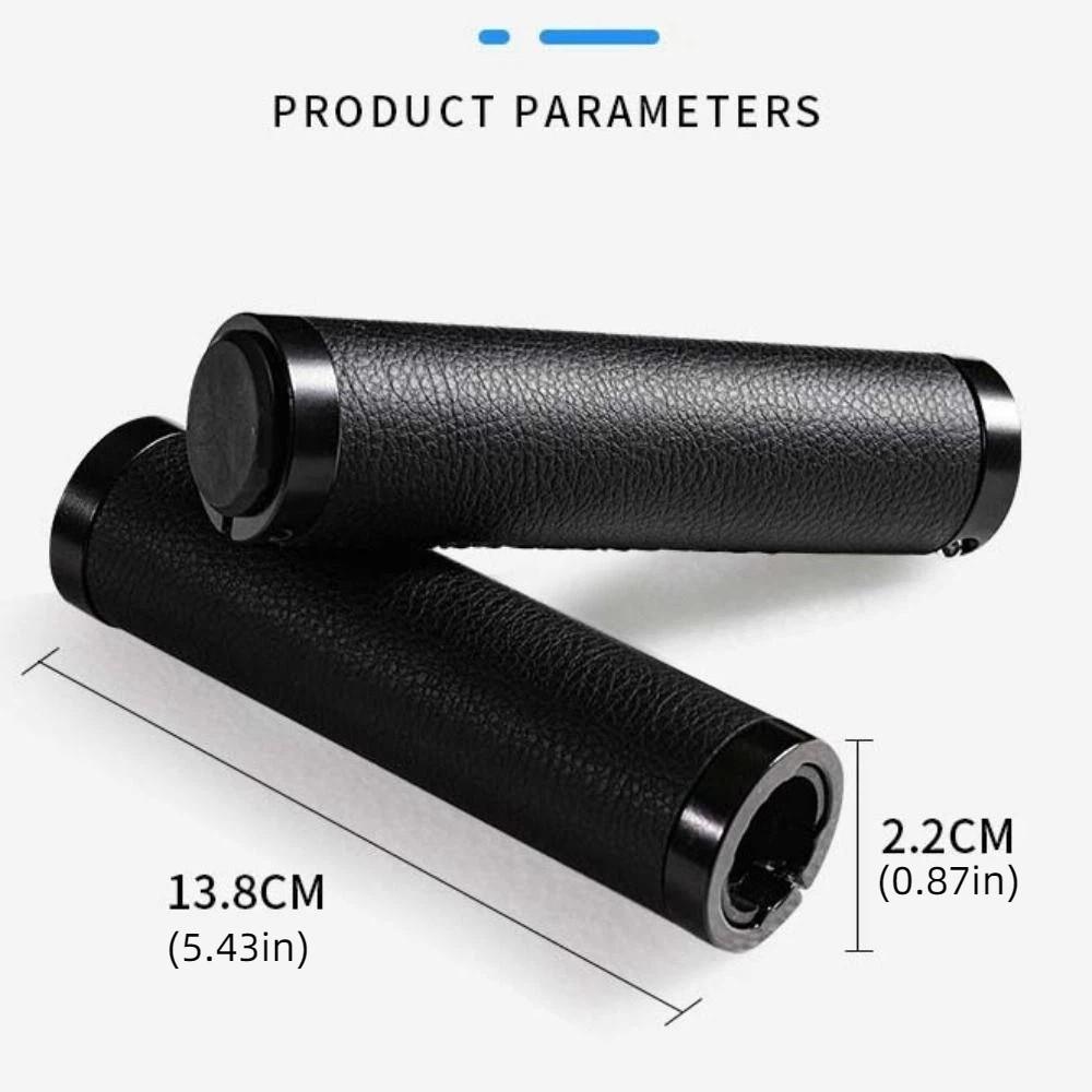 Leather Material Bike Leather Handle Cover Shock-absorbing Bike Cowhide Grip  Bicycle Accessory