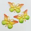 10Pcs/Lot New Acrylic Mixed Butterflies With A Hole Flat Back Scrapbooking Hair Bow Center Embellishments DIY Accessories C78