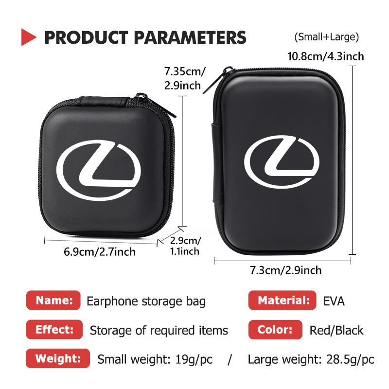 Car Earphone Key Case Men Ladies Key Storage Bag Auto Accessories For Lexus RX350 IS250 IS200 GS300 LX570 RC350 UX250h ES350RO8