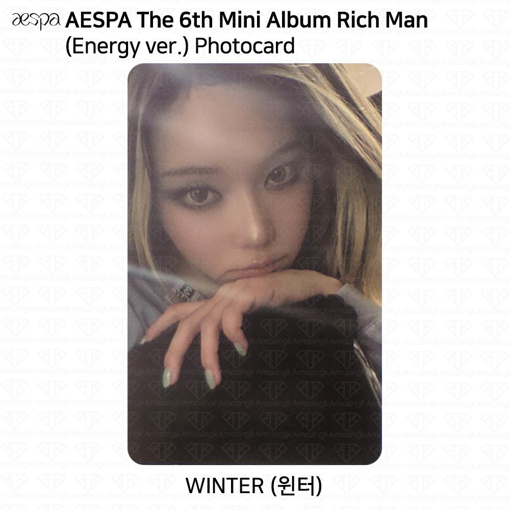 aespa The 6th Mini Album Rich Man Energy Burst Ver. Official Photocard Postcard