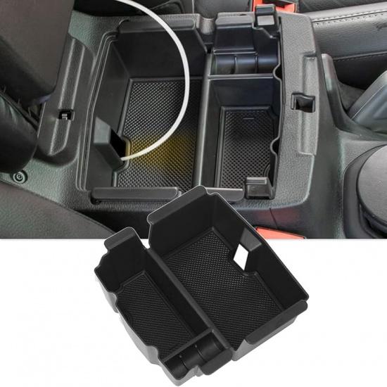 YOCTM Front Rear Door Organizer Tray For 2018 2019 2020 2021 2022 2023 2024 Jeep Wrangler JL 4XE JLU Rubicon Sport Sahara Gladiator JT Interior Armrest Organizer With Ma