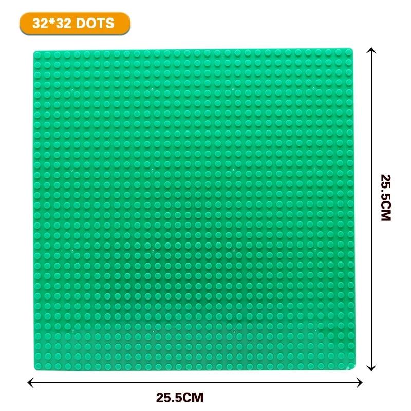 Non-Toxic Classic Baseplate 50X50 32X32 16X32 16X16 Dots Building Blocks Bricks Base Plates Diy Plastic Board Block Construction Brick Toy