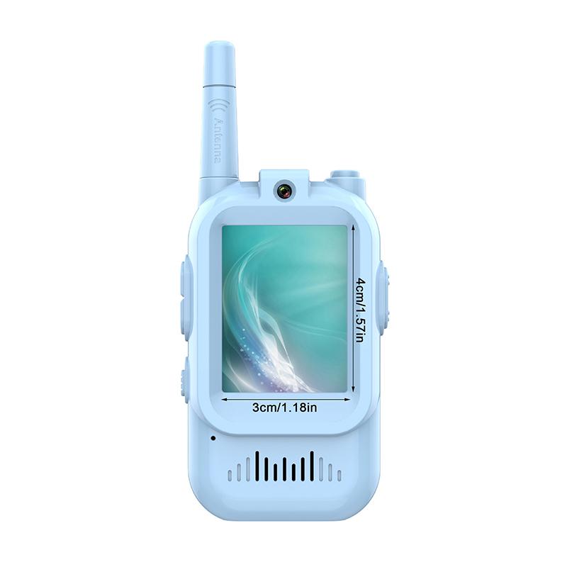 2Pcs Video Walkie Talkies For Kids Rechargeable With Screen Display And Voice Effects Long Range Outdoor Toys Birthday Gifts