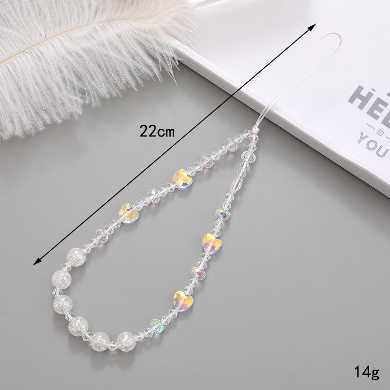 Elegantní perlový mašličkový korálkový řetízek na telefon a všestranná šňůrka pro ženy