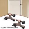2Pcs Door Stopper Satin Nickel Adjustable Easy-installation with White Rubber Bumper Tips Durable Hinge Pin Door Stop