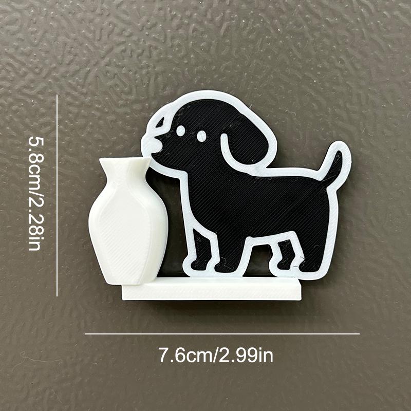 Kühlschrankmagnet mit Hunde-Duftblumen, Deko-Elemente für Hunde, Katzen und andere Tiere – Erinnerungsbox für Zuhause oder Büro – Perfektes Geschenk