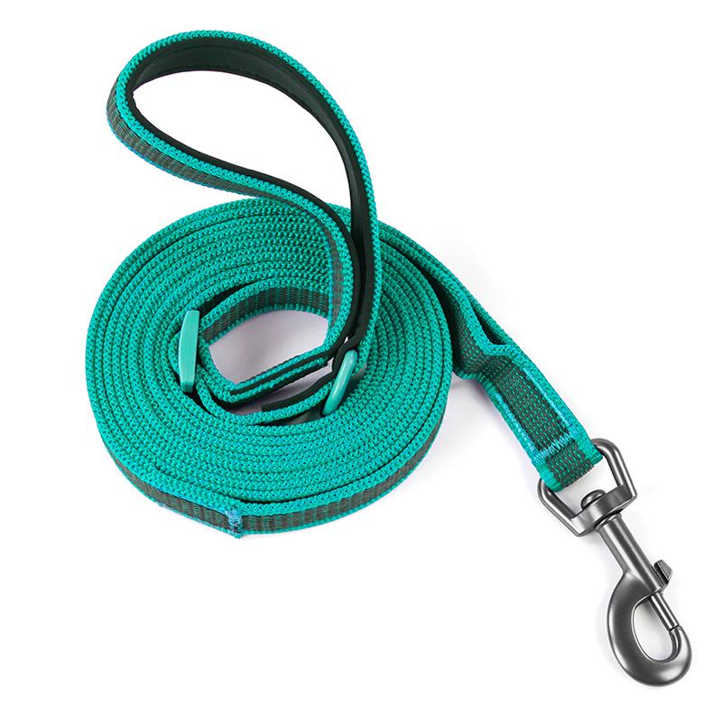 Freihändige Doppeltgriff-Hundeleine zum Laufen und Spazierengehen, Verstellbare Multifunktionale Crossbody-Hüftleine für Große und Mittlere Hunde (green,1.8M-3M) grün