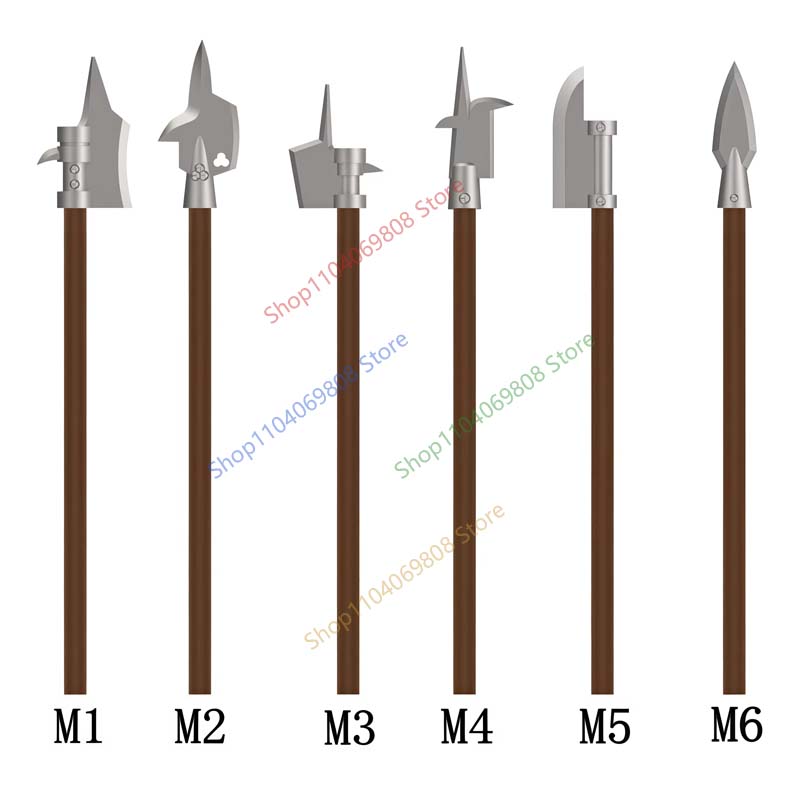 MOC Figurine Accessoires Briques de Construction Épée Fléchette Serpent Doré Bâton Armure Cape Cheveux Films Poupées Briques Compatibles Jouets N12