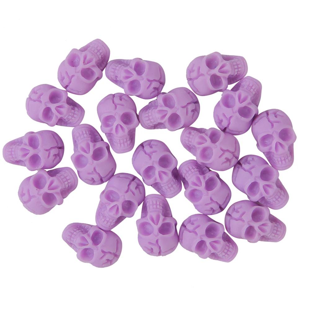 10/50Pcs Skull Nail Art Charms Flatback Beads, Punk Halloween Party Holiday Nail Art DIY Decoration