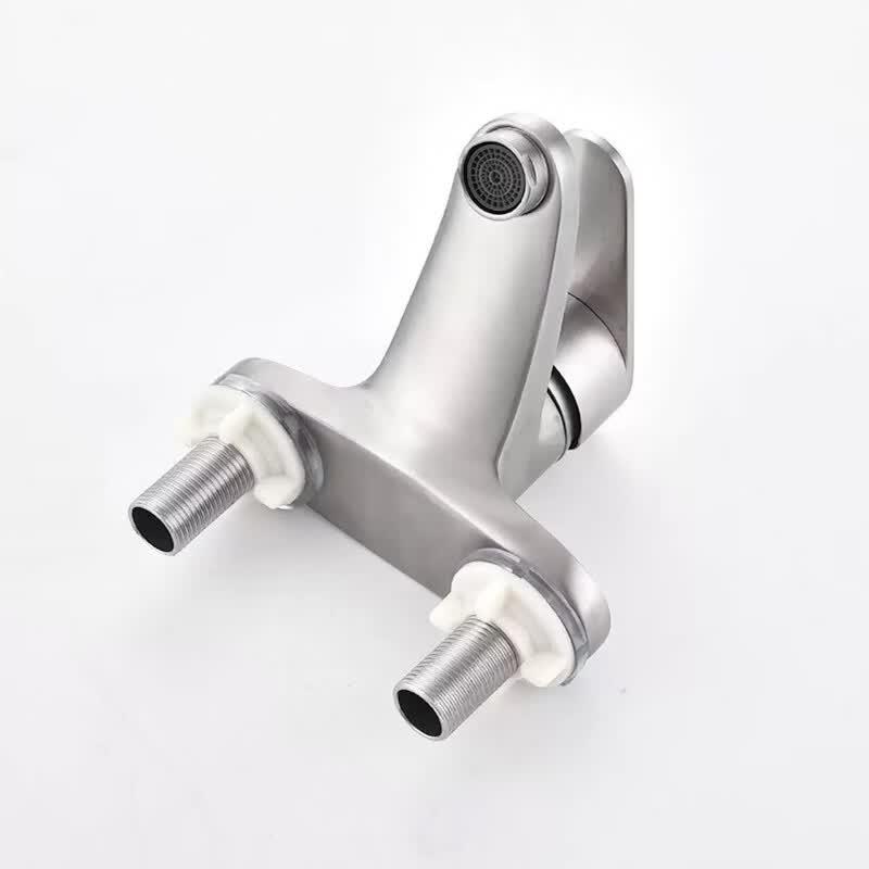 PKSUKB Stainless Steel Double-Hole Basin Faucet