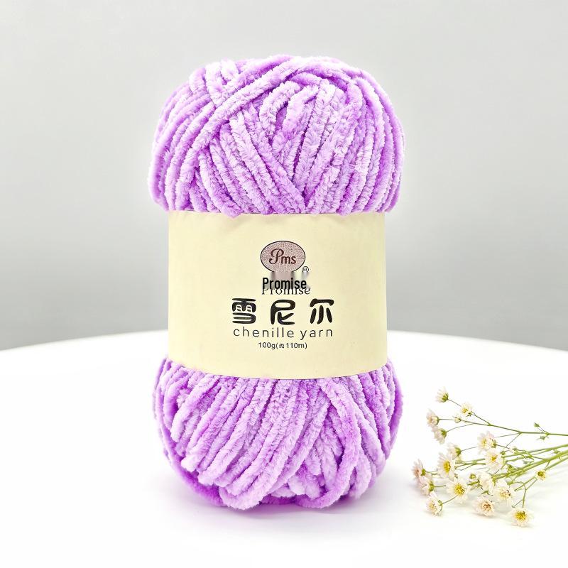 Chenille Golden Velvet Yarn for DIY Scarf, Teddy Bear, Snowdrop Crochet, Slippers