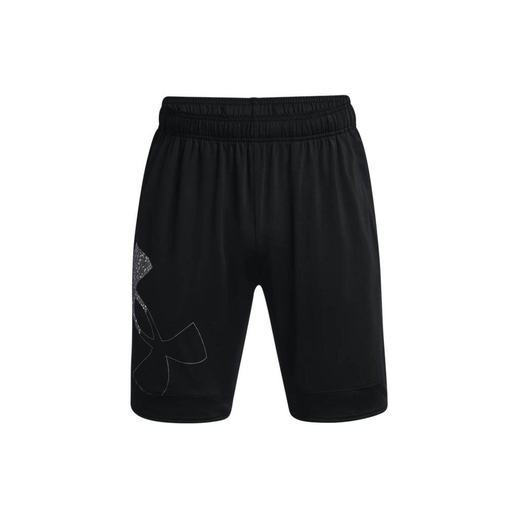 Under Armour Solid Color Large Logo Print Breathable Sports Training Shorts Men Shorts Black 1370394-001
