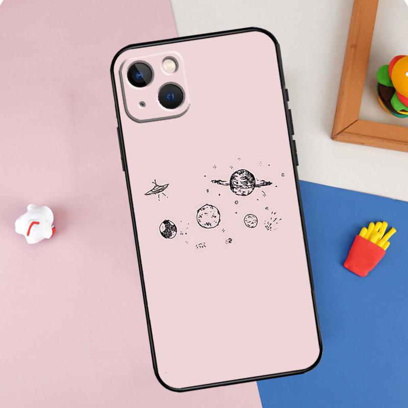 

Эстетичный Чехол для Телефона с Планетами Для iPhone 16 Pro Max 11 12 13 14 15 Pro Max Mini XR 15 16 Plus 16e Защитный Чехол iPhone 11 Pro