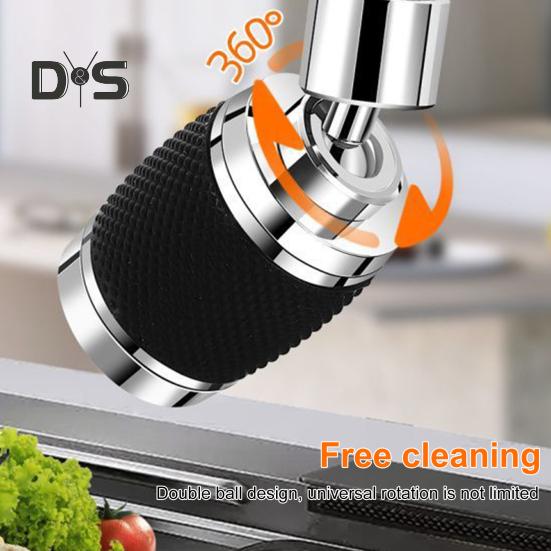 360-Grad-Schwenkhahnverlängerung mit einstellbaren Wasserflussmodi Spritzwassergeschützter Küchenhahnbelüfter