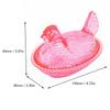 Candy Jar with Lid Vintage Multi Purpose Shatter Proof Plastic Hen Shaped Candy Bowl for Snacks Biscuits Roseate