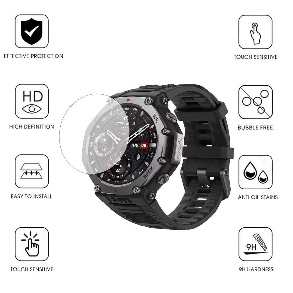 TPU Protective Case + Glass Film For Amazfit T-Rex 3 Smart Watch Cover Soft Silicone Bumper Shell Huami Amazfit Trex3 Protector