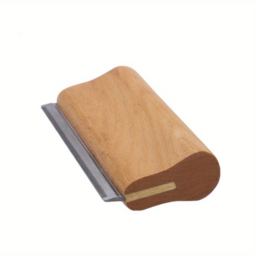 

Wood PET Cat Dog Horse Removal Shedding Grooming Tool Hair Brush Comb Long Hair self-Cleaning M