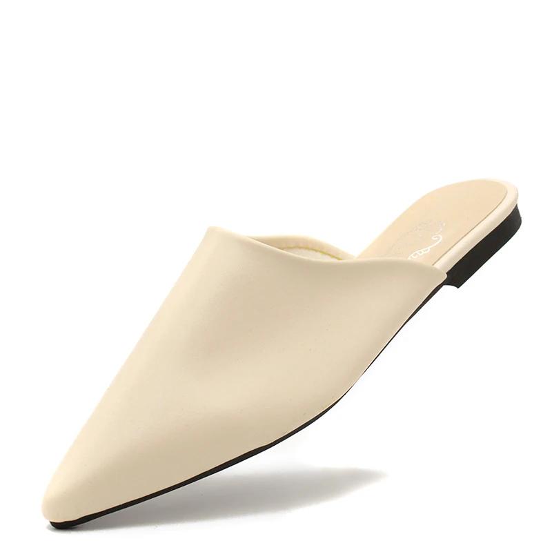 Fashion Woman Mules Shoes Outdoor Women Slippers Female Square Toe Shallow Low-heel Casual Shoes Comfortable Slippers Slides 2025 New