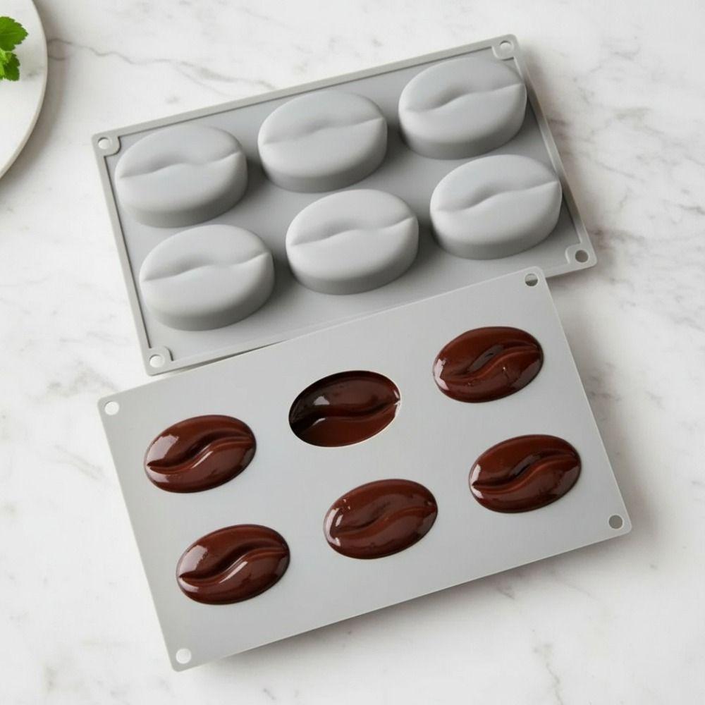 Silicone Coffee Bean French Dessert Mold Easy To Release Baking Mold Pudding Mold Dessert Shop