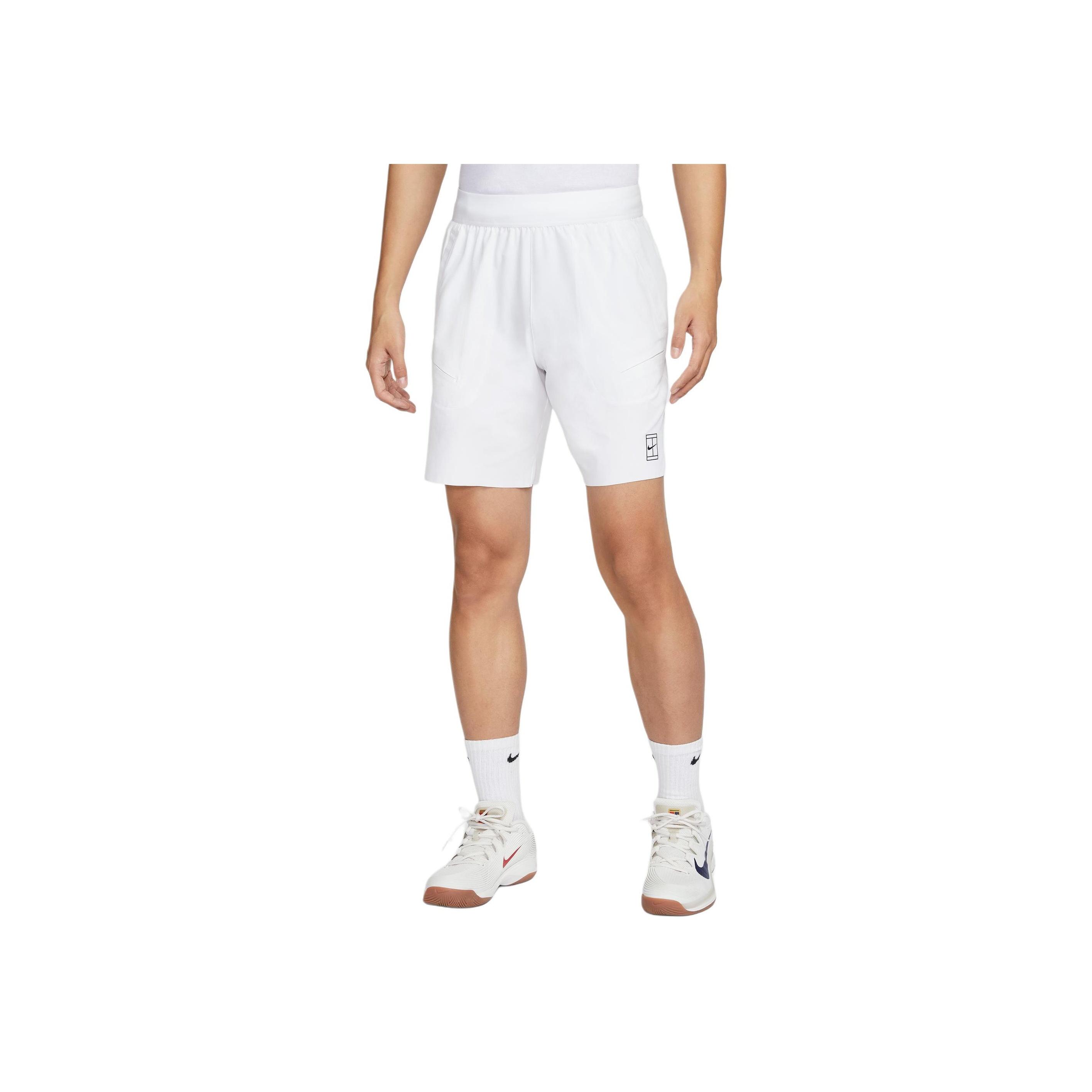 Nike Dri-Fit Men s Tennis Training Shorts White FZ9323-100 2XL