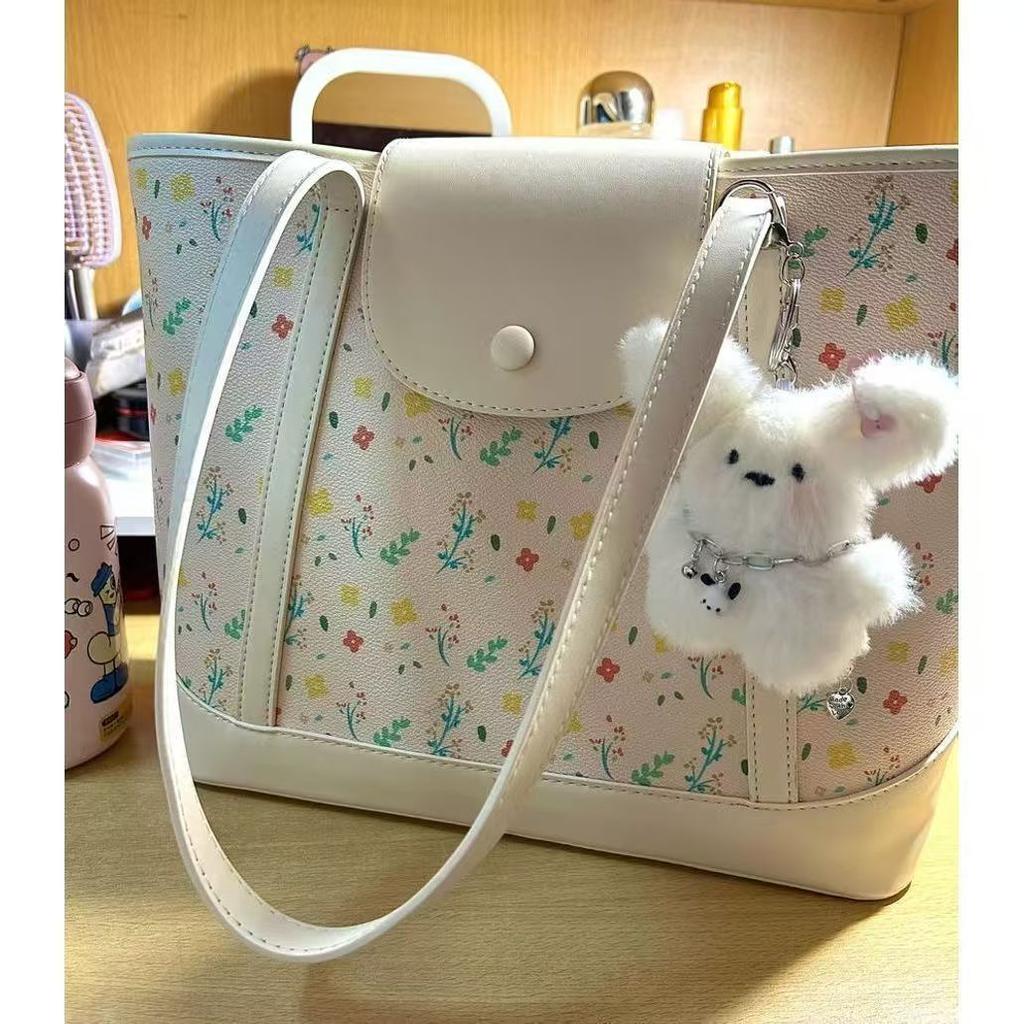 Summer small fresh floral large-capacity commuter bag new college student class shoulder handbag